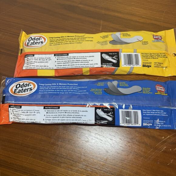 Odor-Eaters Ultra-Durable Insoles, 1 Pr & Ultra Comfort 3pr New Set - Picture 2 of 3
